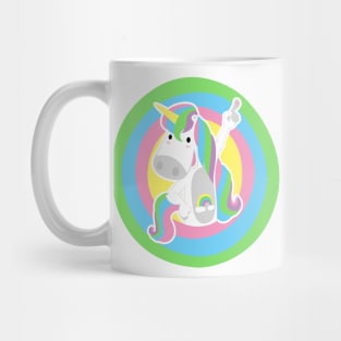 Rainbow unicorn (transparent stroke) Mug